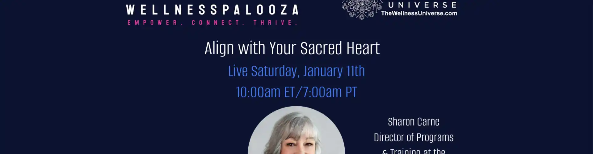 Wellnesspalooza 2025 Alignez-vous avec votre cœur sacré avec Sharon Carne - Online Class by The Wellness Universe